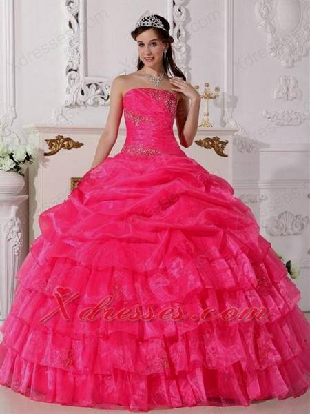 hot pink quinceanera dresses