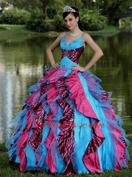 hot pink zebra prom dresses