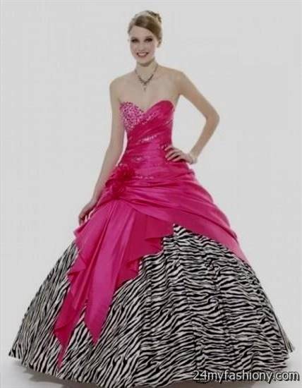 hot pink zebra prom dresses