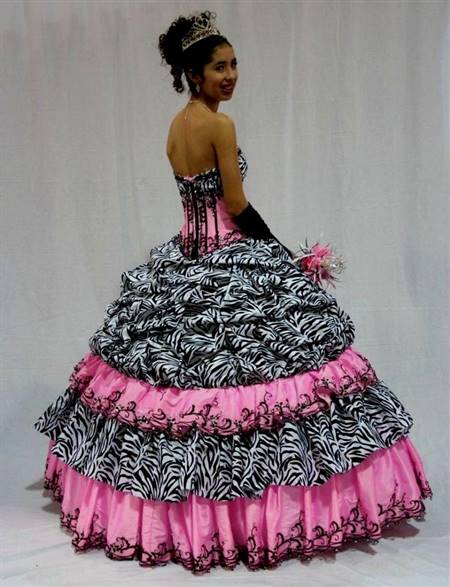 hot pink zebra wedding dresses