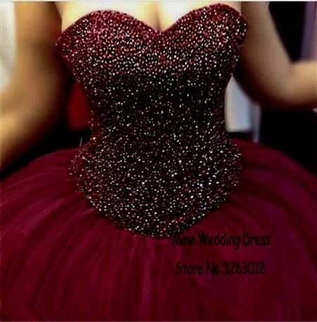 hot red ball gown