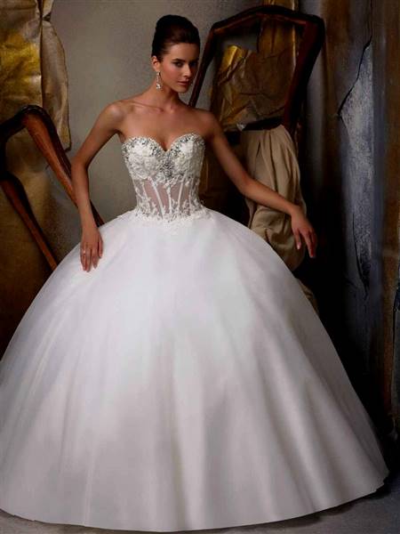 huge ball gown wedding dresses with crystals
