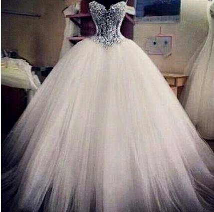 huge princess ball gown wedding dresses with bling