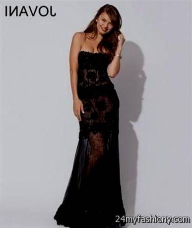 jovani black lace mermaid dress