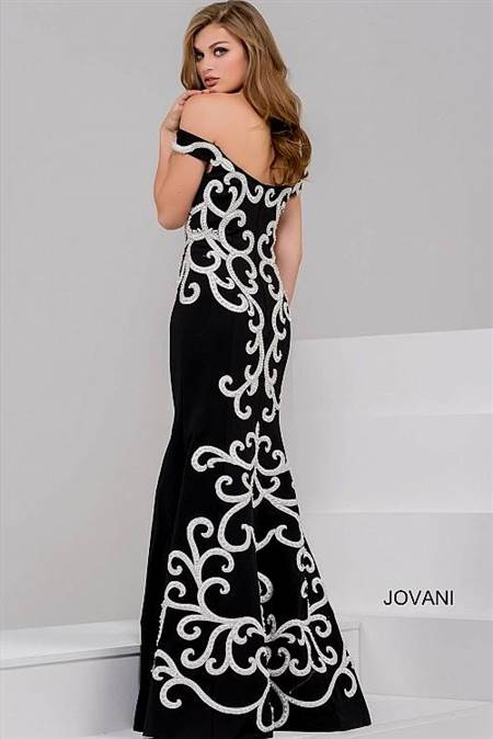 jovani black lace mermaid dress