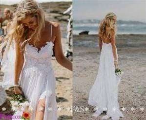 lace beach wedding dresses open back