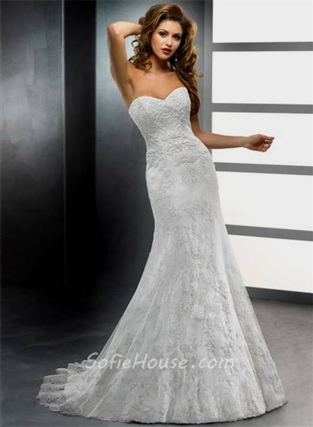 lace mermaid sweetheart wedding gowns