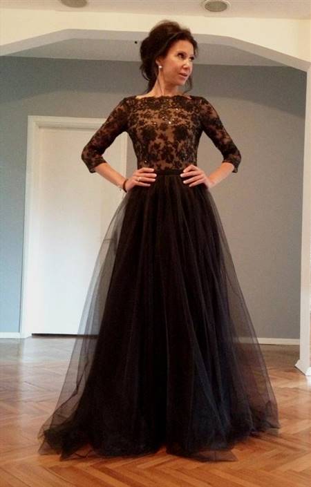 lace prom dress with sleeves