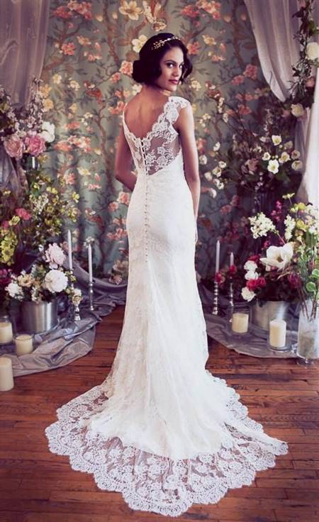 lace wedding dresses with low back