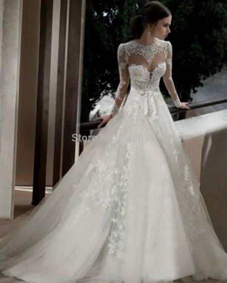 lace wedding dresses with open back and sleeves