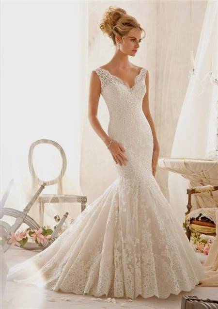 lace wedding gowns with straps