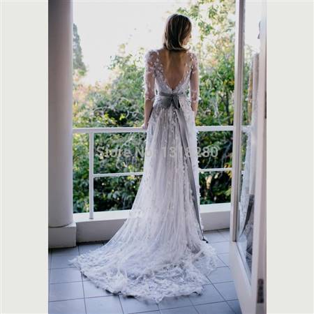 lavender lace wedding dress
