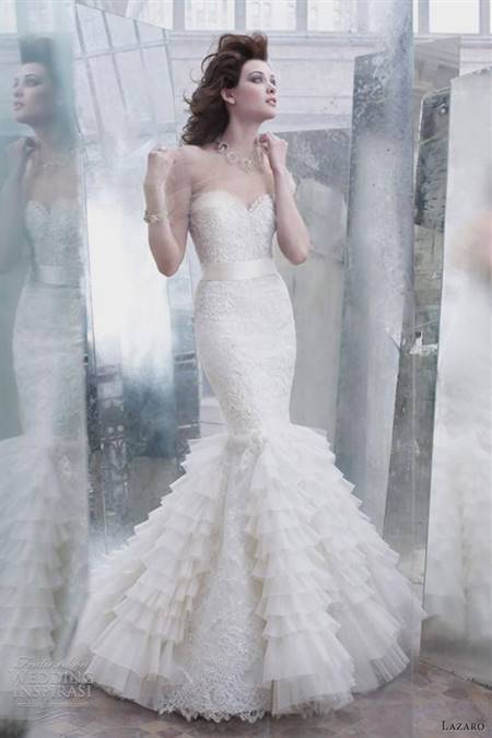 lazaro lace mermaid wedding dresses