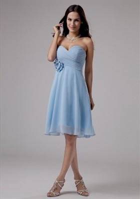 light blue and silver bridesmaid dresses