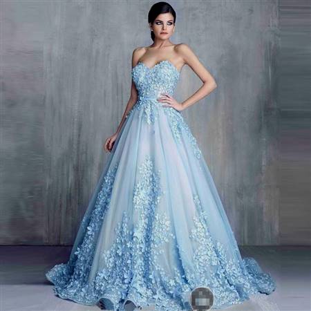 light blue ball gown