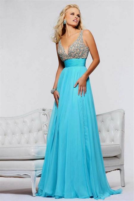 light blue strapless prom dresses