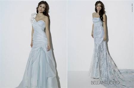 light blue wedding dress designs
