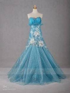 light blue wedding dress designs