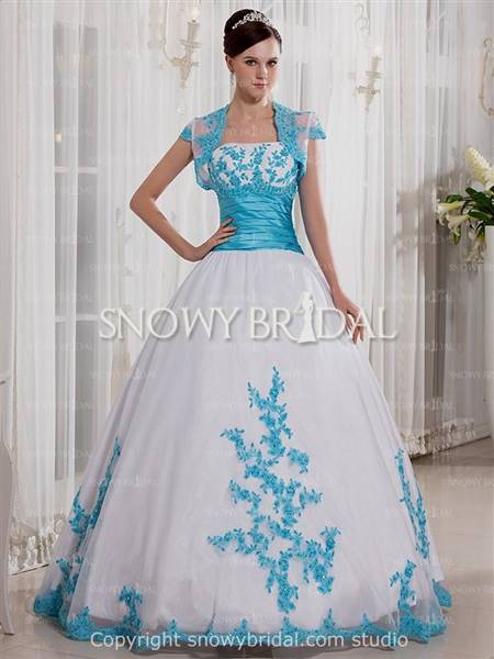 light blue wedding dress with sleeves