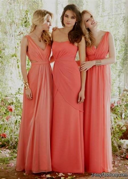 light coral bridesmaid dresses