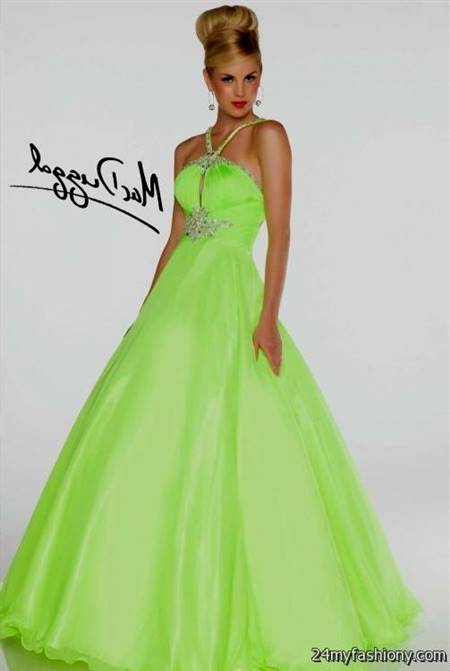 light green ball gown