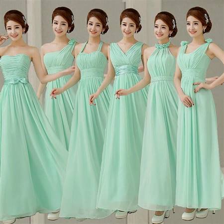 light pastel green bridesmaid dresses