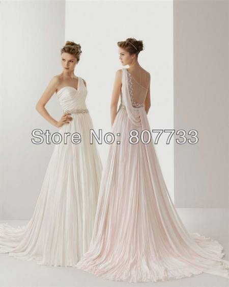 light pink and white wedding dresses