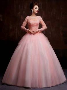 light pink ball gown