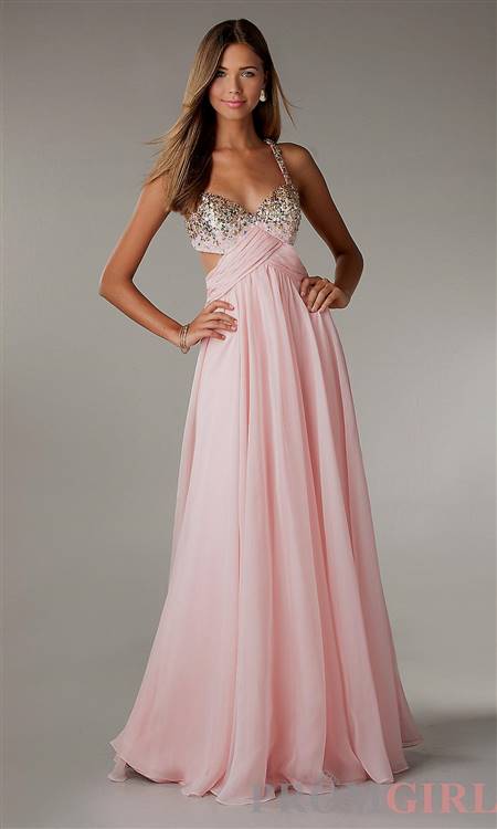 light pink ball gown prom dresses