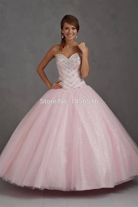 light pink ball gowns
