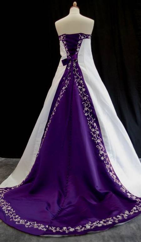 light purple and white wedding dresses