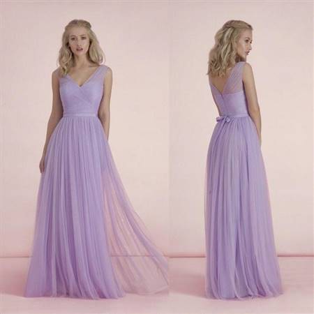 light purple gown with sleeves