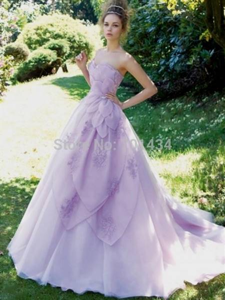 light purple lace wedding dress