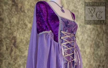 light purple medieval dress