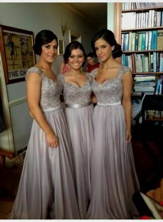 light silver bridesmaid dresses