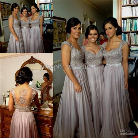 light silver bridesmaid dresses