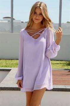 light violet casual dress