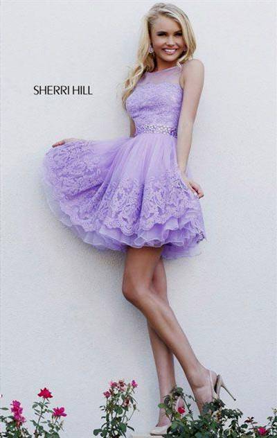 light violet cocktail dress