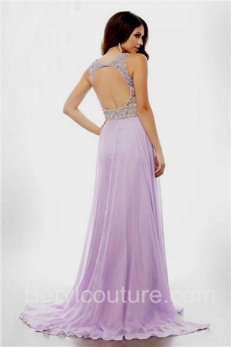 lilac chiffon prom dress