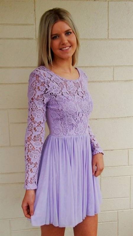lilac dress with sleeves