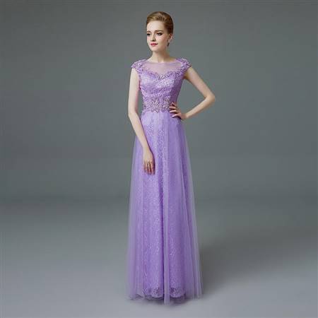 lilac prom dress lace