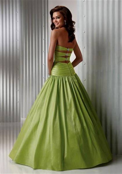 lime green and white wedding dresses