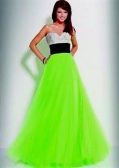 lime green ball gowns