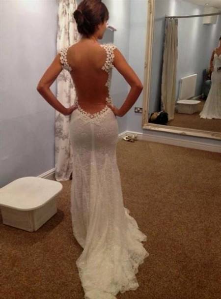 low back mermaid wedding dresses