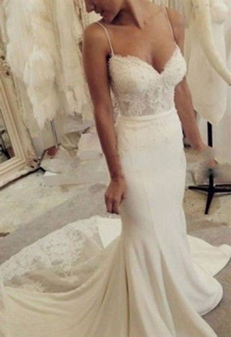 mermaid wedding dress with straps