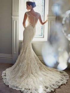 mesh back wedding dress