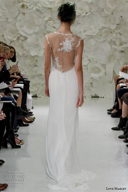 mesh back wedding dress