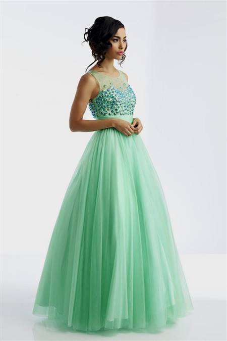 mint green prom dresses
