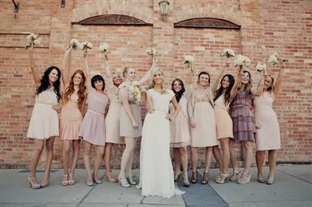mismatched lace bridesmaid dresses