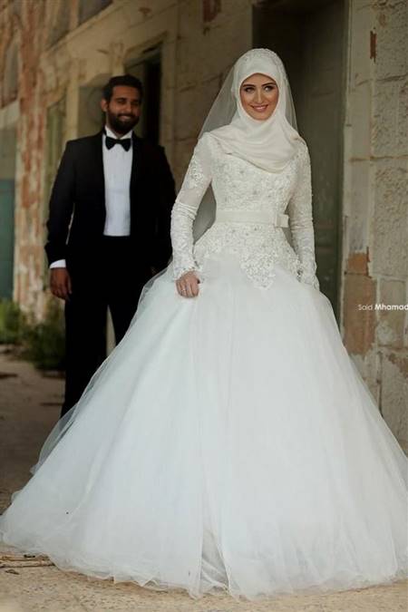 muslim wedding dresses with sleeves